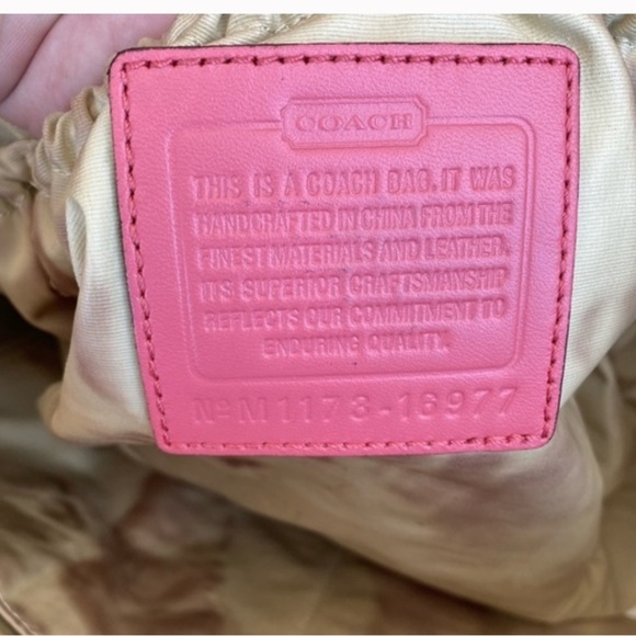 RARE NEW COACH PATENT LEATHER DIAPER BABY BAG MULTIFUNCTION TOTE 16977 Ros - Picture 6 of 10